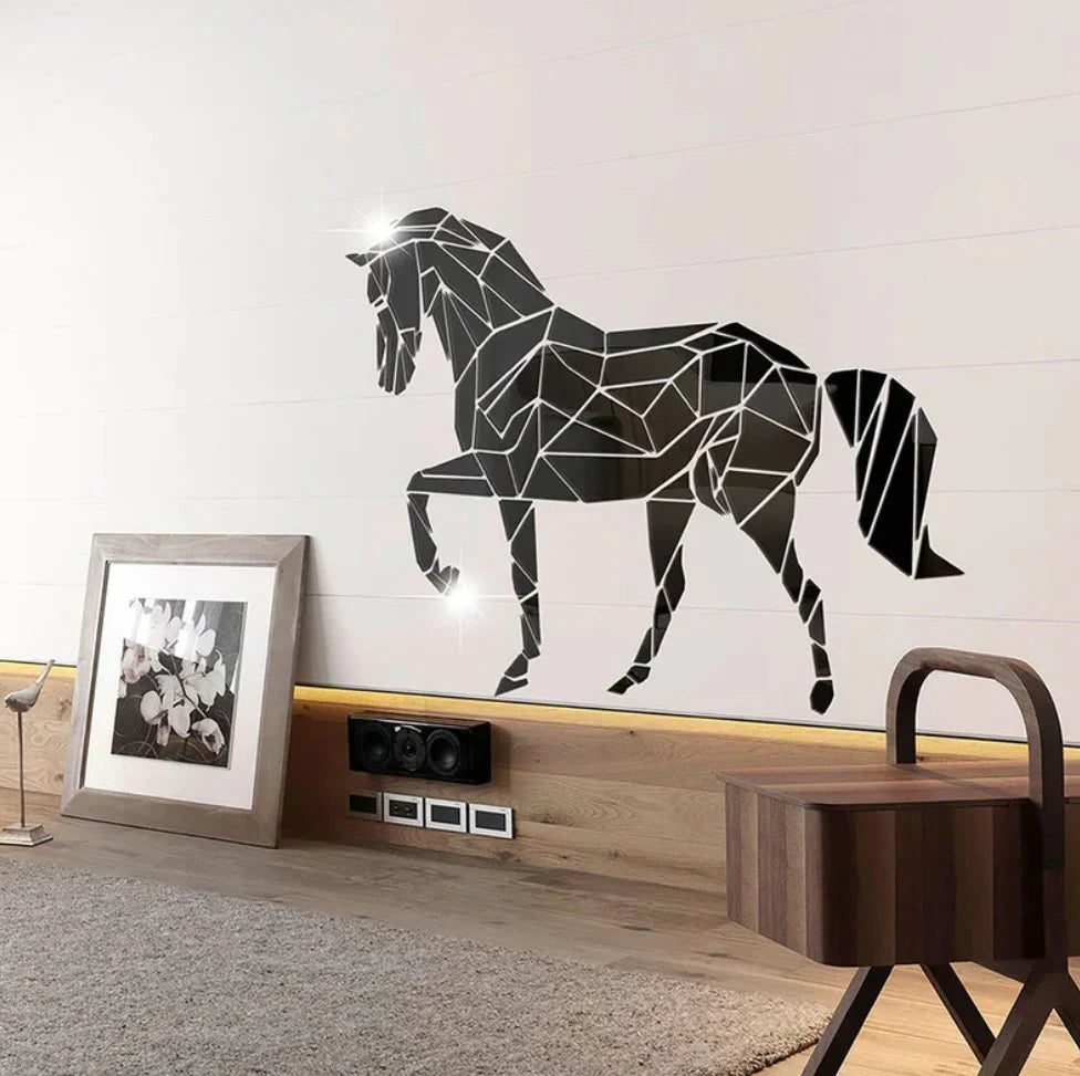 Large Acrylic Horse Mirror Wall Art