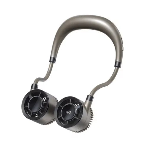 100-Speed Display Screen Neck Hanging Fan