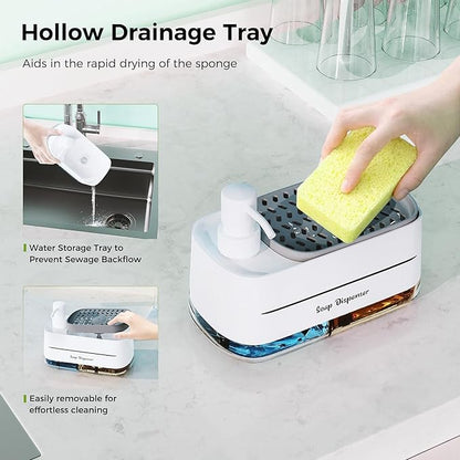 🧴 Stainless Steel Kitchen Soap Dispenser – Refillable Countertop Pump for Dish or Hand Soap