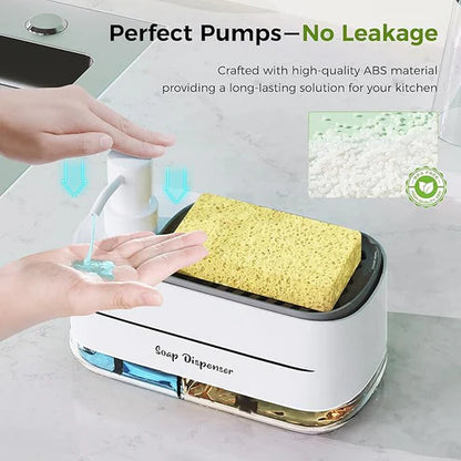 🧴 Stainless Steel Kitchen Soap Dispenser – Refillable Countertop Pump for Dish or Hand Soap