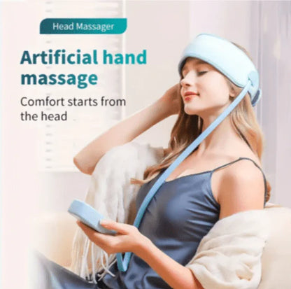 Electric Head Massager for Stress, Headache & Fatigue Relief – with Heat & Vibration
