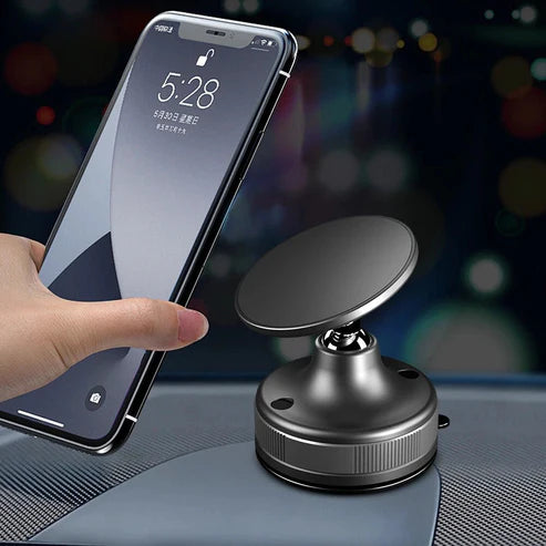 Hepu Suction Cup Magnetic Phone Holder – Strong Mount for Car Dashboard & Windshield | Universal Compatibility for iPhone, Samsung, Android Devices