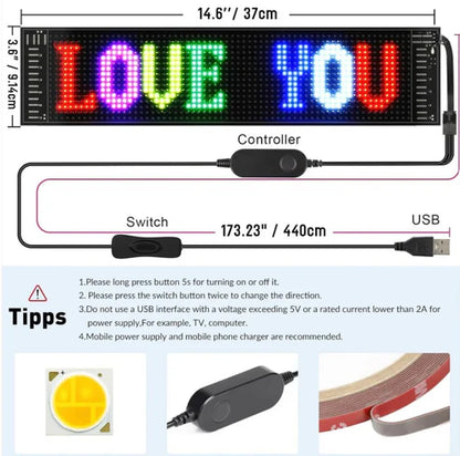 Rear Window LED Matrix Panel for Cars – Dynamic Light Display